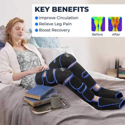 Air Compression Leg Massager with Heat For Circulation