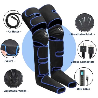 Air Compression Leg Massager with Heat For Circulation