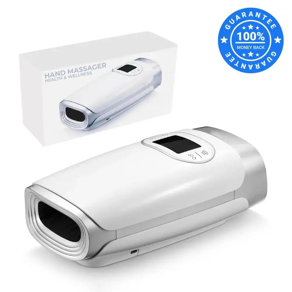 The Compression Hand Massager package includes.